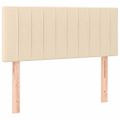 vidaXL Čelo postele krémové 90x5x78/88 cm látka