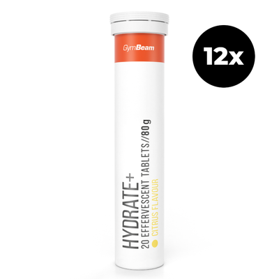 Hydrate+ šumivý - GymBeam, 12 x 20 tab