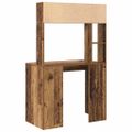vidaXL Stôl Staré drevo 91 x 50 x 149 cm Kompozitné drevo