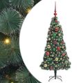 vidaXL Umelé predsvietené Vianočné stromček so sadou gúľ Zelená 120 cm