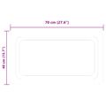 vidaXL Zrkadlo do kúpeľne s LED Priehľadná 70 x 40 cm tvrdené sklo