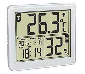 30.5042.02 TFA digitálny teplomer s vlhkomerom s podsvietením, biely