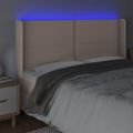 VidaXL Čelo postele kapučínové 163x16x118/128 cm umelá koža