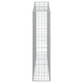 vidaXL Oblúkové gabionové koše 8 ks 200x30x120/140 cm pozink. železo