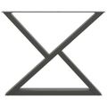 vidaXL Nohy k jedálenskému stolu 2 ks antracitové 90x(72-73,3) cm oceľové