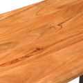 vidaXL Lavička s prirodzenými okrajmi 110 cm recyklovaný masív a oceľ