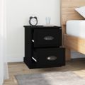 vidaXL Nočné stolíky 2 ks čierne 39x39x47,5 cm spracované drevo