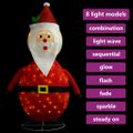 vidaXL Vianočná ozdoba figúrka Santa Claus LED luxusná látka 90 cm