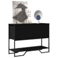 vidaXL Konzolový stolík čierny 100x35x74,5 cm kompozitné drevo