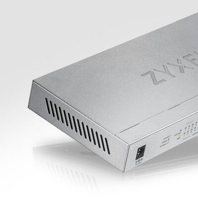 Zyxel GS1008-HP, 8 Port Gigabit PoE+ nevyžadujúci správu desktopový prepínač, 8 x PoE, 60 Watt