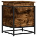 vidaXL Úložný box s vekom dymový dub 40x40x51,5 cm kompozitné drevo
