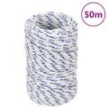 vidaXL Lodné lano biele 2 mm 50 m polypropylén
