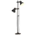 vidaXL Stojanová lampa s 2 podstavcami čierna E27 liatina železa