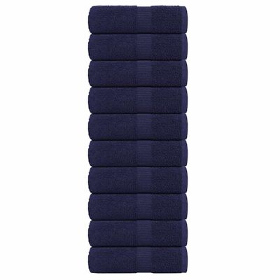 vidaXL Uteráky pre hostí FROGN 10 ks, tmavomodré, 30x50 cm, 360 g/m²