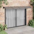 vidaXL Vchodová strieška čierna a priehľadná 350x75 cm polykarbonát