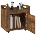 vidaXL Stolový vozík dymový dub 60x45x60 cm spracované drevo