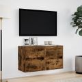 vidaXL TV nástenné skrinky s LED svetlami 2 ks dymový dub 41x31x45 cm