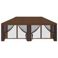 vidaXL Kryt altánku s bočnými stenami Hnedá 600,5 x 300,5 cm Polyester