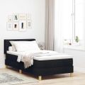 vidaXL Posteľ s pružinovým rámom Čierna 200 x 100 cm látka