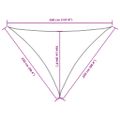 vidaXL Tieniaca plachta, oxford, trojuholníková 2,5x2,5x3,5 m červená