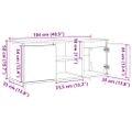 vidaXL TV skrinka 104 x 35 x 50 cm Staré drevo Kompozitné drevo