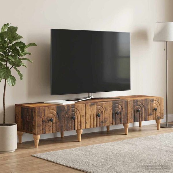 vidaXL TV skrinka Staré drevo 147 x 34,5 x 30 cm Kompozitné drevo