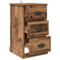 vidaXL Nočný stolík Staré drevo 39 x 39 x 67,5 cm Kompozitné drevo