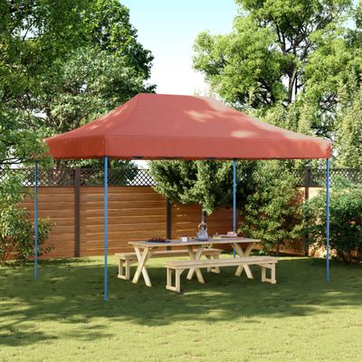 vidaXL Skladací pop-up párty stan tehlový 410x279x315 cm