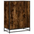 vidaXL Skrinka na topánky, tmavý dub 75x38x97,5cm kompozitné drevo+kov