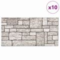 vidaXL Nástenné panely 10 ks 100 x 50 cm Sivá EPS pena