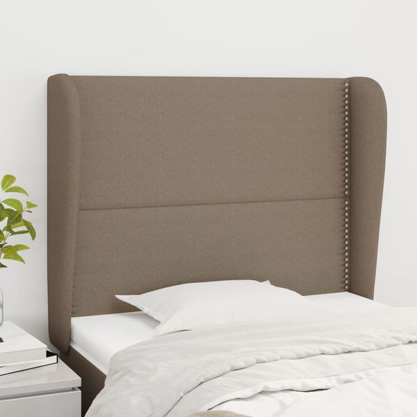 vidaXL Čelo postele so záhybmi sivohnedé 93 x 23 x 118/128 cm látka