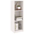 vidaXL Knižnica/deliaca stena biela 36x33x110 cm masívna borovica