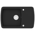 vidaXL Granitový kuchynský drez s jednou vaničkou, čierny