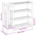 vidaXL Regál na topánky 88 x 27 x 80 cm Bambus Prírodná