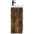 vidaXL Sada kúpeľňového nábytku Dymový dub 56 x 37,5 x 81 cm