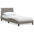 vidaXL Posteľ s matracom Hanko sivohnedá 90x190 cm látka
