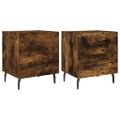 vidaXL Nočné stolíky 2 ks dymový dub 40x35x47,5 cm kompozitné drevo