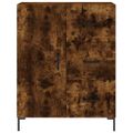 vidaXL Vysoká skrinka dymový dub 69,5x34x180 cm spracované drevo