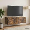 vidaXL Nástenná TV skrinka Dymový dub 98 x 41 x 30 cm Kompozitné drevo