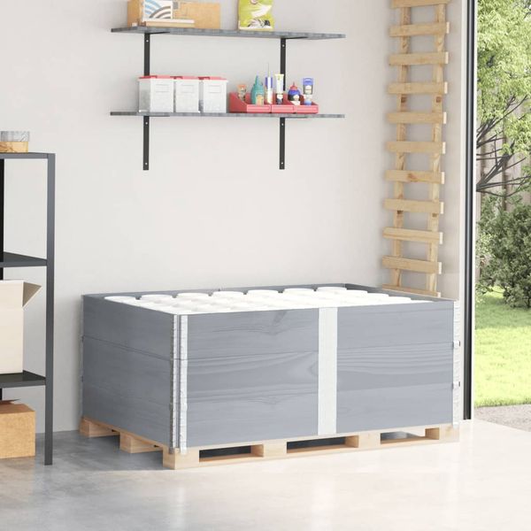 vidaXL Paletové ohrádky 3 ks sivé 150x100 cm borovicový masív