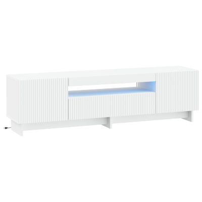 vidaXL LED TV kabinet Biela Kompozitné drevo