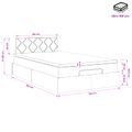 vidaXL Ottoman posteľ s matracom a LED Tmavohnedá 120 x 190 cm Látka