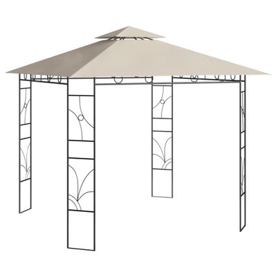 vidaXL Altánok 3x3x2,7 m krémový 160 g/m²