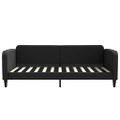 vidaXL Denná posteľ s matracom čierna 100x200 cm látka