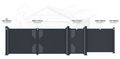 Brána G21 Marion 392x173 cm dvojkrídlová, antracitová