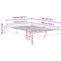 vidaXL Posteľný rám bez matraca sivý dub sonoma 135x190 cm