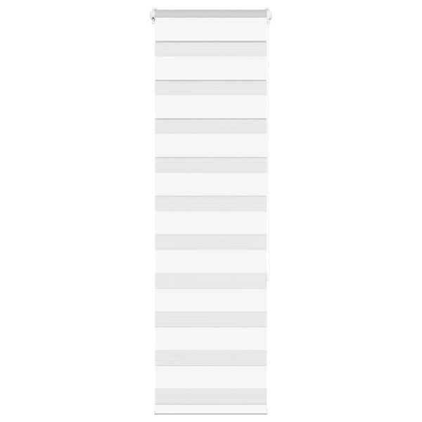 vidaXL Zebra roleta biela 45x150 cm šírka látky 40,9 cm polyester