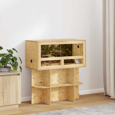 vidaXL Terárium Hnedá 80 x 40 x 90 cm OSB