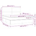 vidaXL Posteľný rám boxspring s matracom tmavosivý 180x200 cm zamat