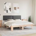 vidaXL Rám postele s čalúneným čelom Tmavo šedá 200 x 200 cm